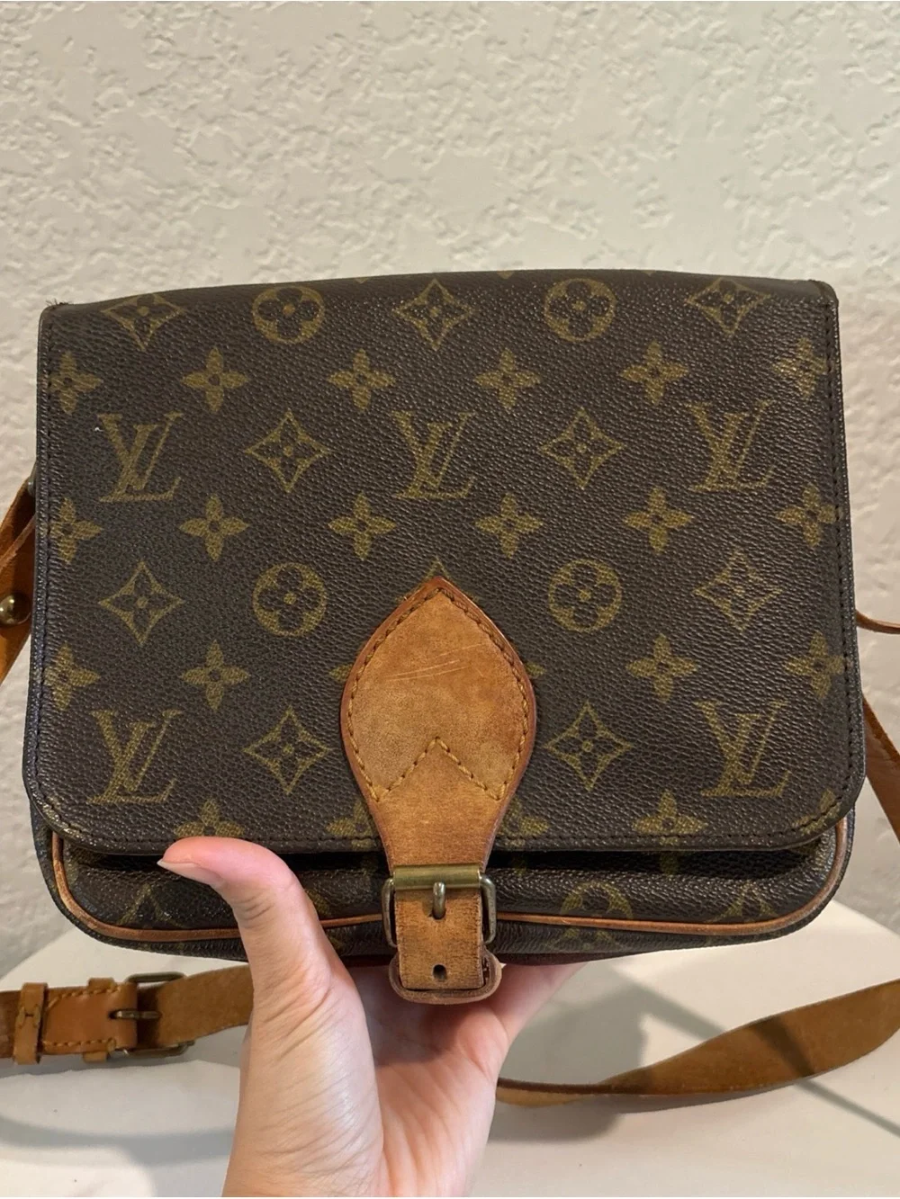 Louis Vuitton SL8906 MM Shoulder Bag Cartouchiere Brown Monogram LV - Picture 2 of 14